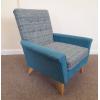 1960's Style Two Tone Fabric Chair